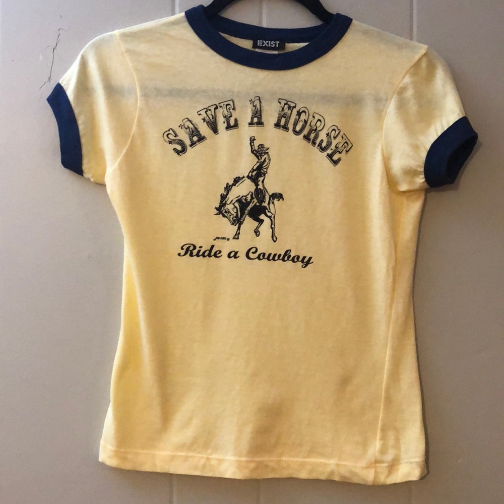 Exist Yellow and Black Graphic Tee